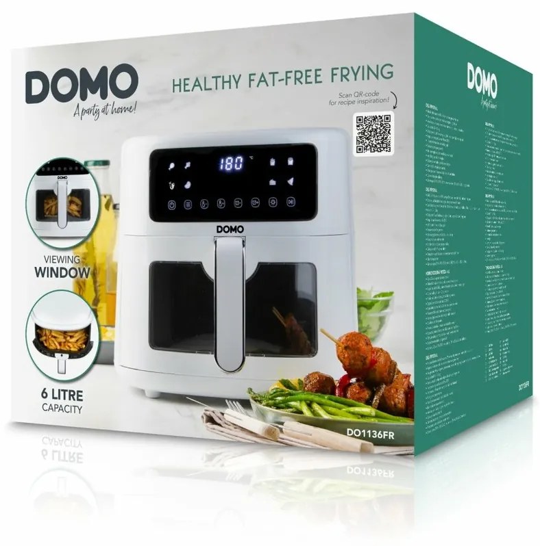 DOMO DO1136FR digitálna teplovzdušná fritéza, 6 l