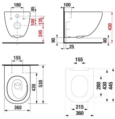 JIKA H8667180000001 - Závesné WC MIO + WC sedátko SoftClose MIO