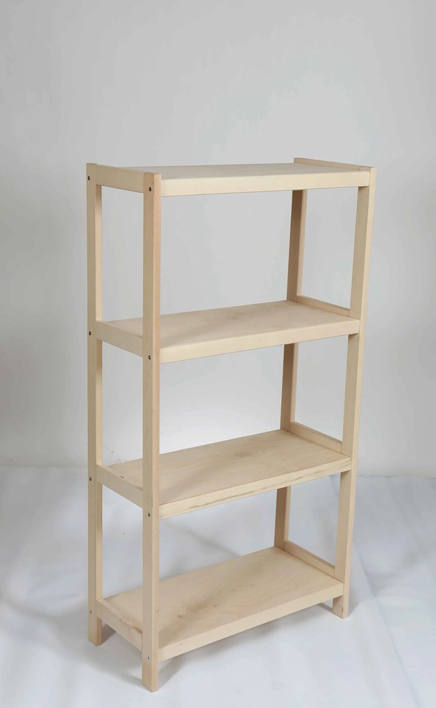 Regál drevený bukový počet políc 4 - 133x80x38 cm