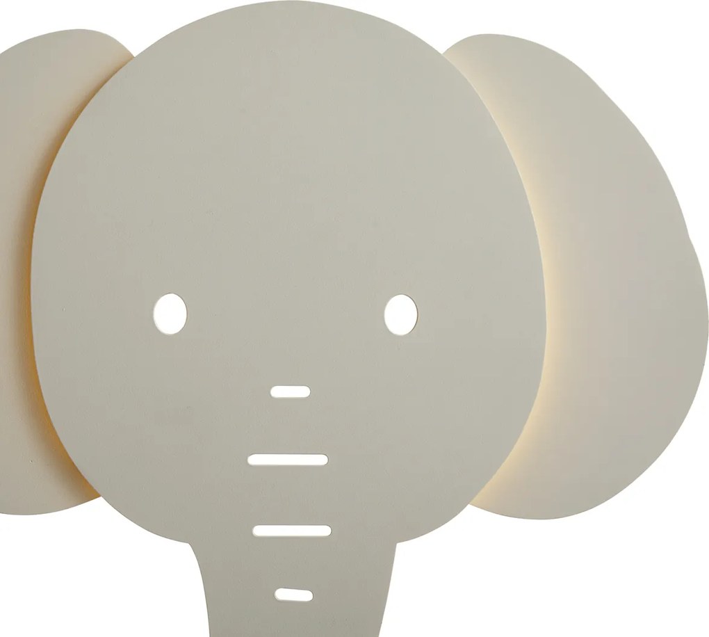 Detská nástenná lampa béžová vrátane LED 3-stupňové stmievanie - Ellie the Elephant