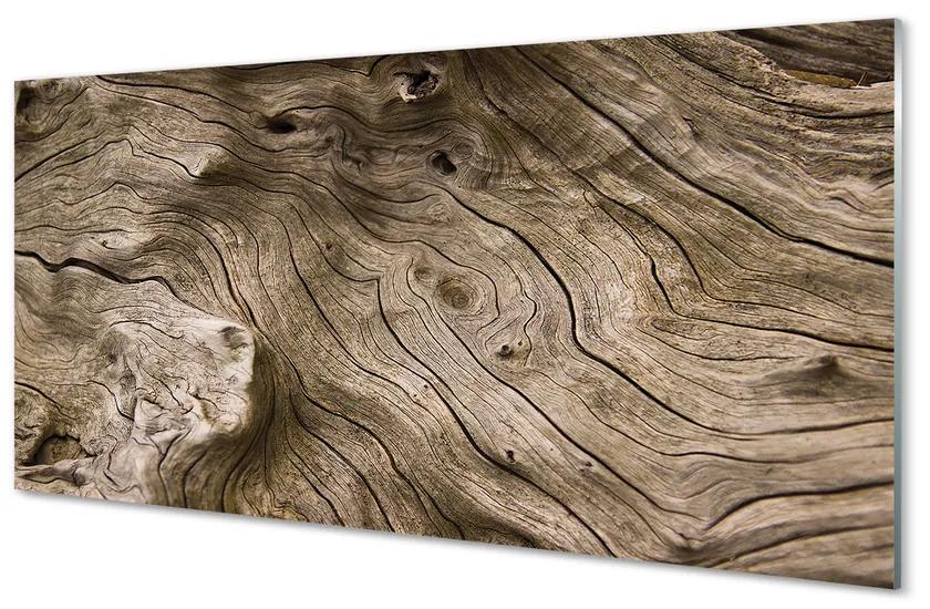 Sklenený obklad do kuchyne Drevo uzlov obilia 125x50 cm