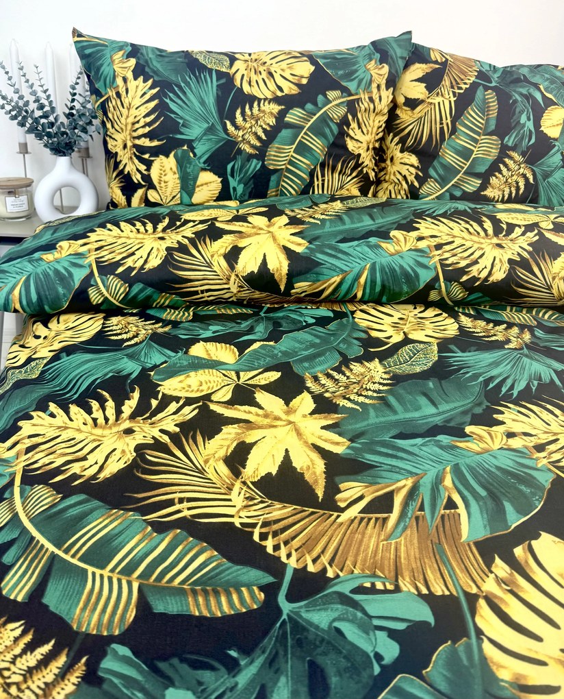 INTERMEDIC SK Posteľná obliečka Jungle Black bavlnená 140x200/70x90 cm