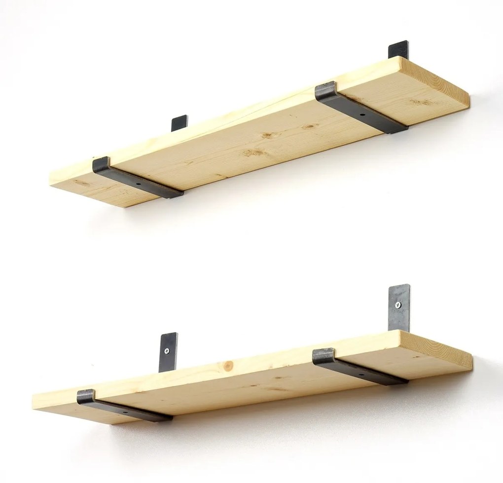 Súprava 2 nástenných políc LAM 60 cm dub