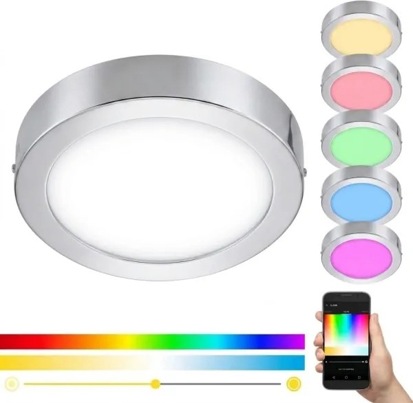 Eglo 33667-LED RGBW Stmievateľné kúpeľňové svietidlo FUEVA-C 21W/230V pr. 30cm