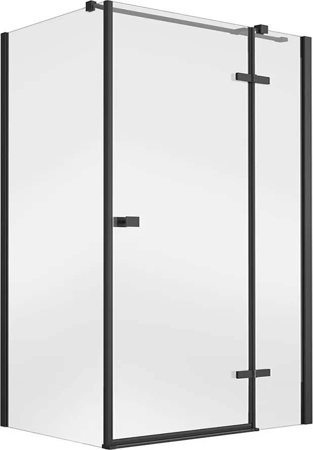 Besco Obdĺžnikový sprchovací kút PIXA BLACK R 100x80 (100x90, 120x80, 120x90), výška 195 cm - bez vaničky BESCO-Rozmery: 120x80, BESCO-Orientácia: Pr…