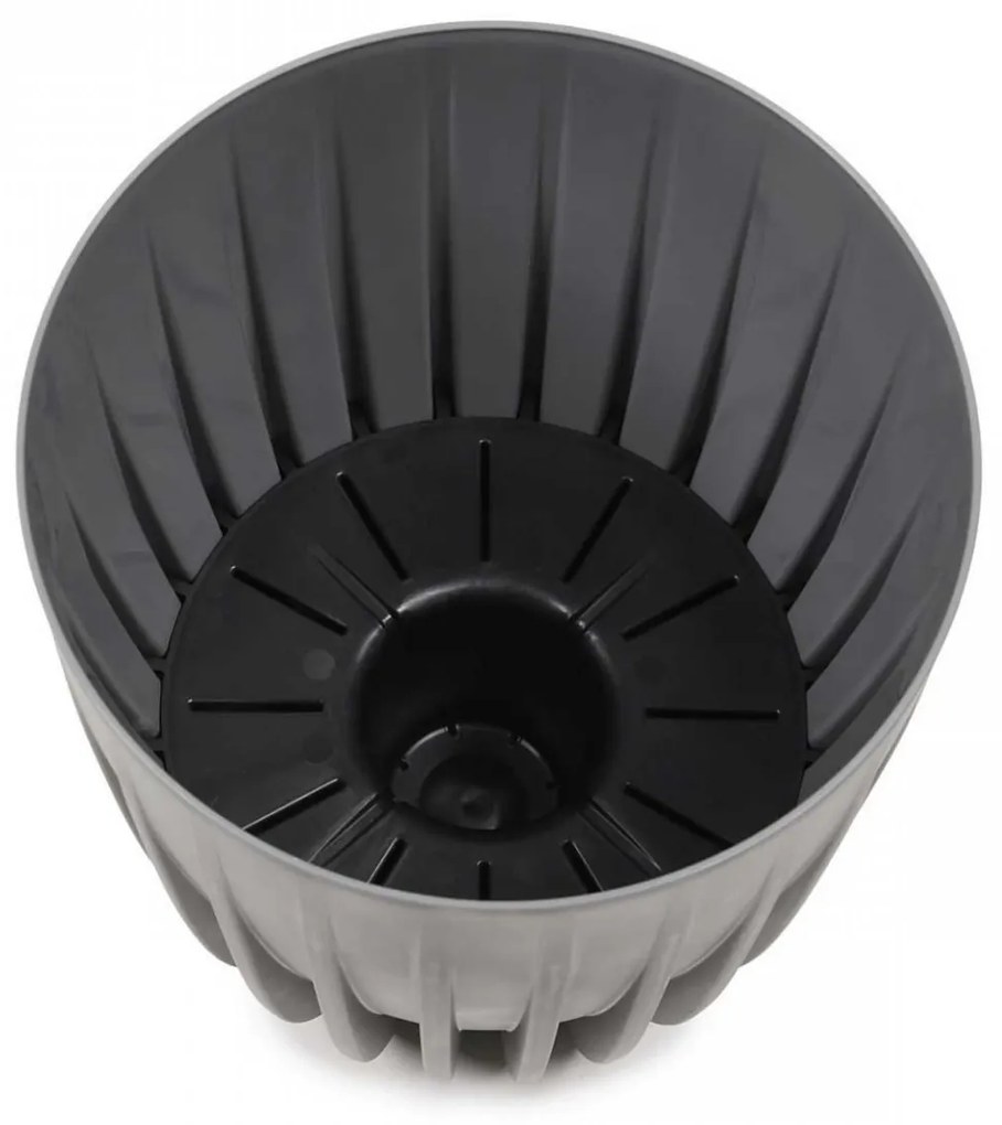 Kvetináč STRIPPED ECO VI 25 cm antracitová