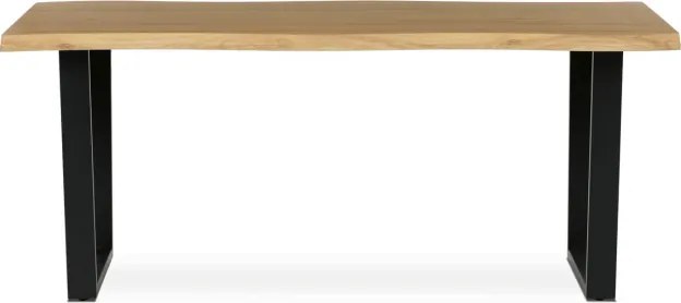 Jedálenský stôl 180x90 cm HT-F4218 OAK divoký dub / čierny
