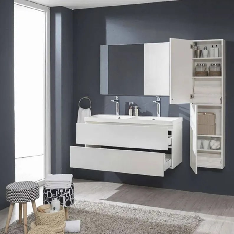 Kúpeľňová závesná skrinka AIRA - vysoká - pravá