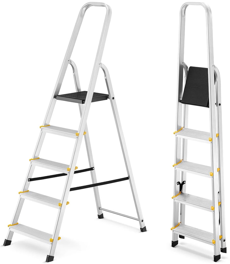 Hliníkový rebrík PRO EN-131, 5-stupňový, 150kg | HIGHER