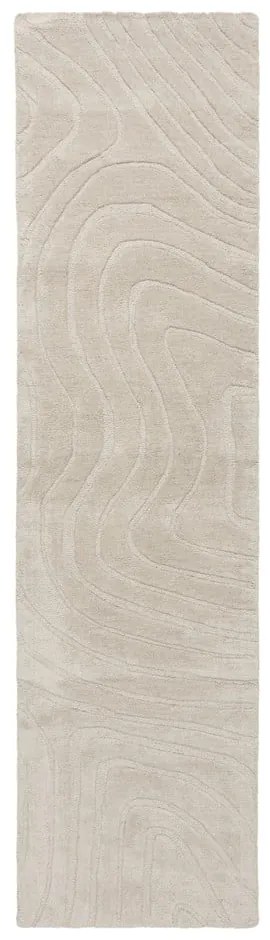 Krémový ručne tkaný vlnený behúň 60x230 cm Mesmerise Natural – Flair Rugs
