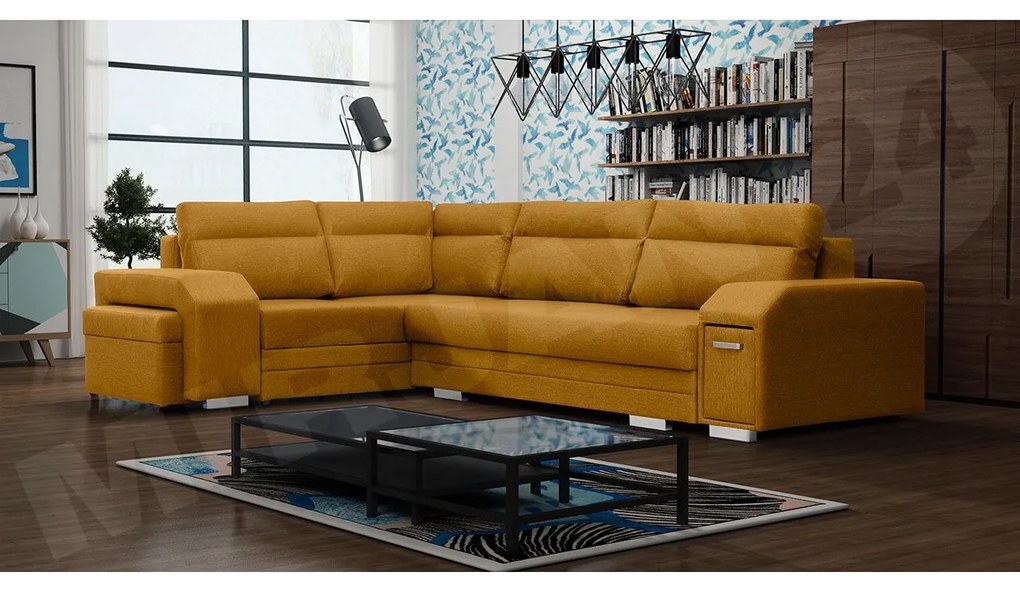 Rohová sedačka s barom Florio, Strana: pravá, Dostupné poťahy: Inari 94