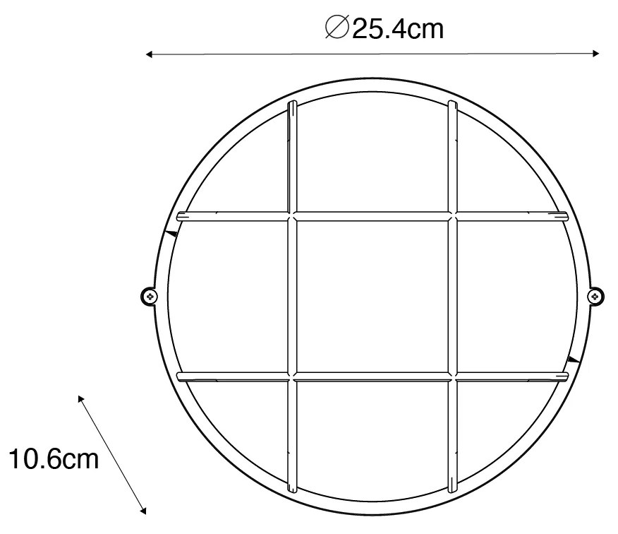 Priemyselná vonkajšia nástenná lampa hrdzavohnedá IP44 - Hanneke