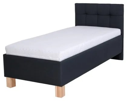 Čalúnená posteľ MARIA ONE s matracom a úložným priestorom 90x200 cm antracit