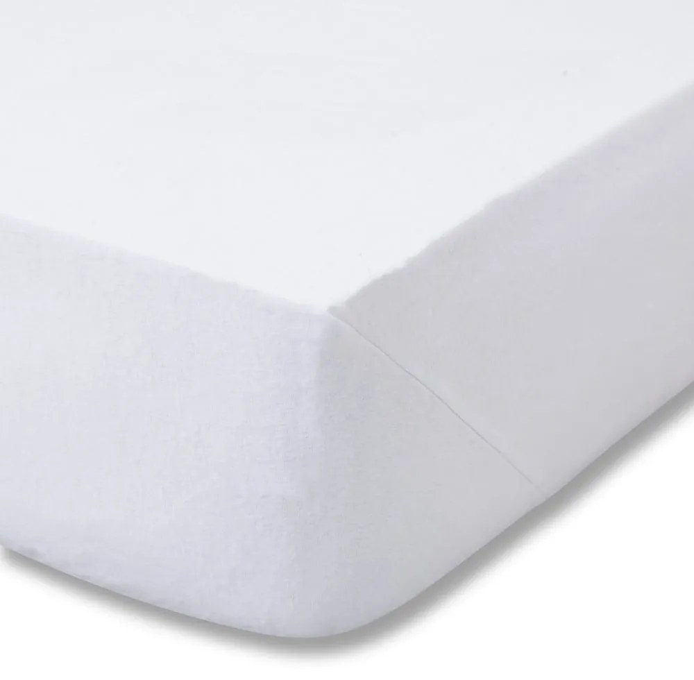 Biela napínacia flanelová plachta 150x200 cm Brushed – Catherine Lansfield