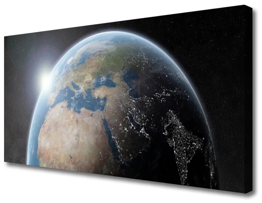 Obraz Canvas Planéta zem vesmír 125x50 cm