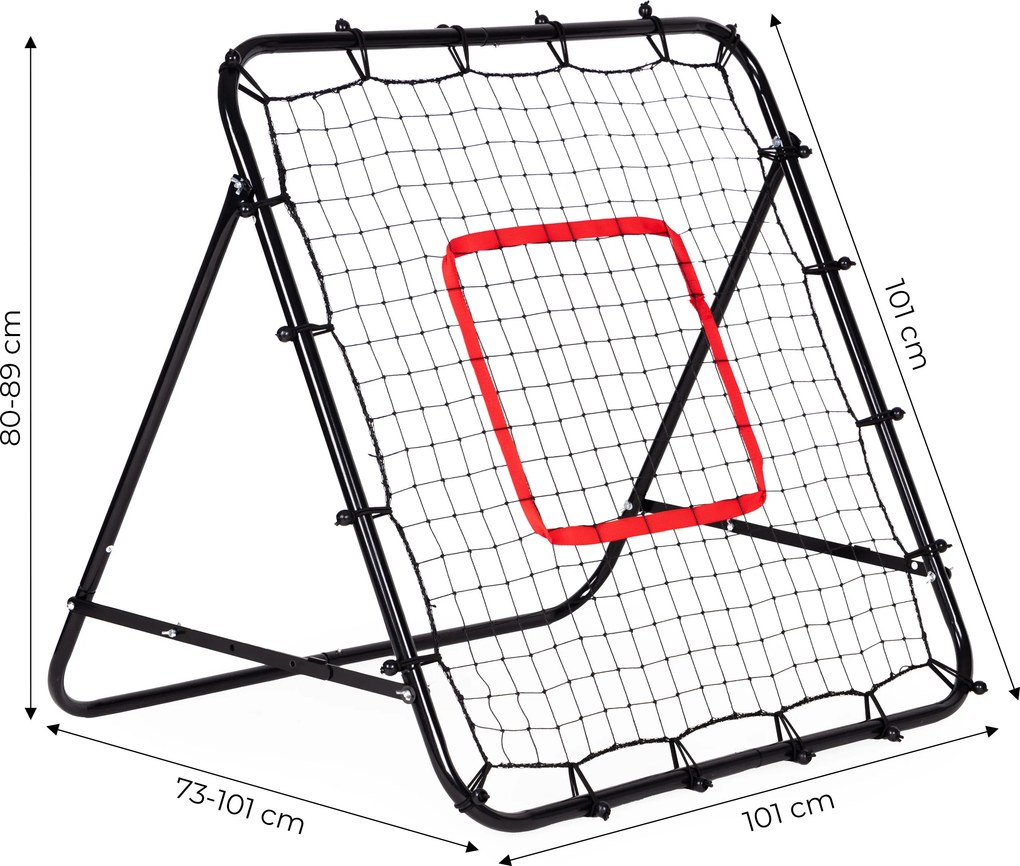Futbalový rebounder (trenažér) 100x100 cm MOVEPRO – sieť na nácvik prihrávok