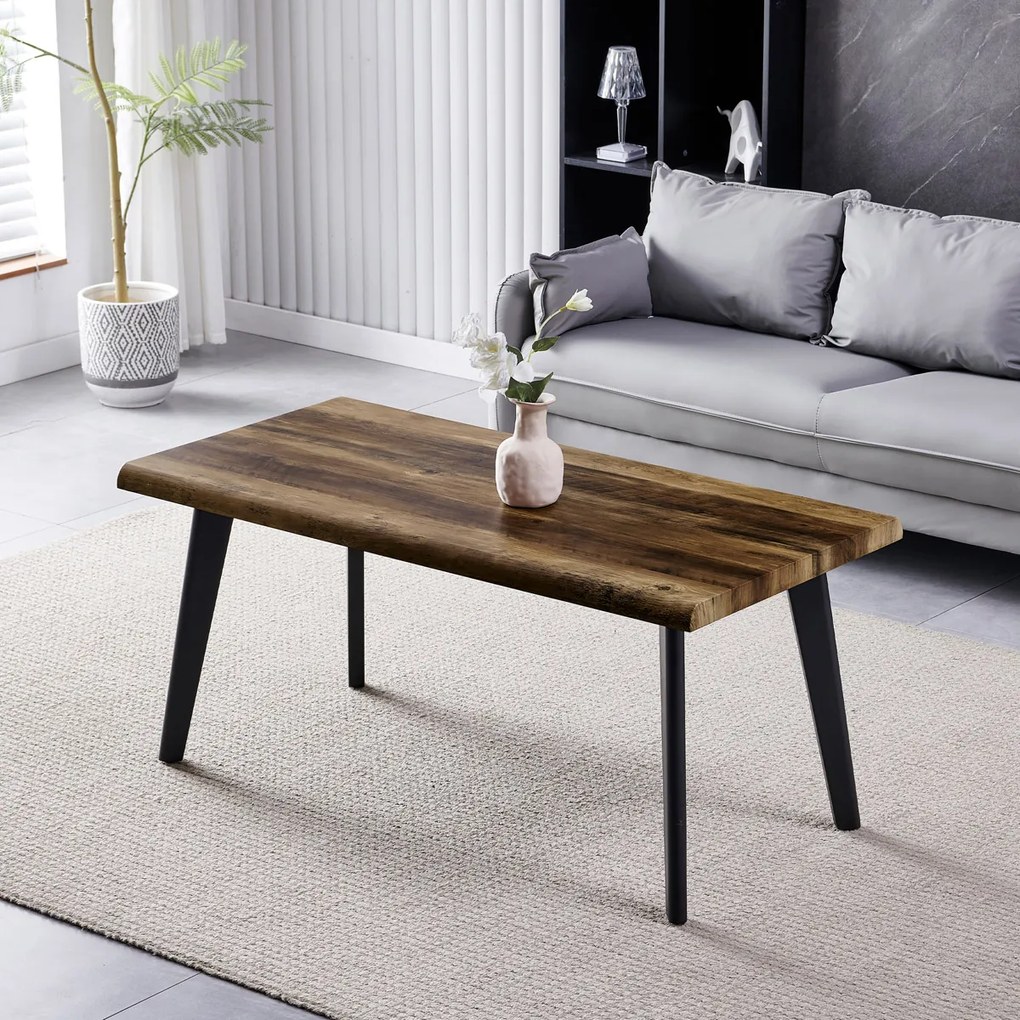 Autronic - Stůl konferenční, 120x60x55 cm, MDF deska, dekor staré dřevo, kov, černý lak - CT-F4412 OLW AKCE