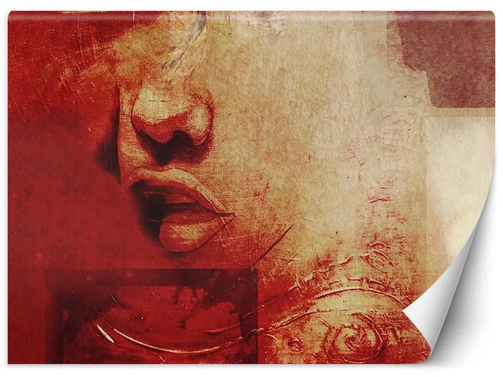 Fototapeta, Červené ženské rty Akvarel - 100x70 cm
