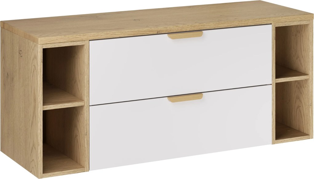 Comad Kúpeľňová skrinka pod doskové umývadlo set Aster White 120 biela/dub cremona
