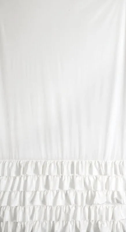 Dekorstudio Luxusný záves CARLI na pásku s volánikmi a trblietavým pásom kryštálov - biely Rozmer závesu: 140x250cm