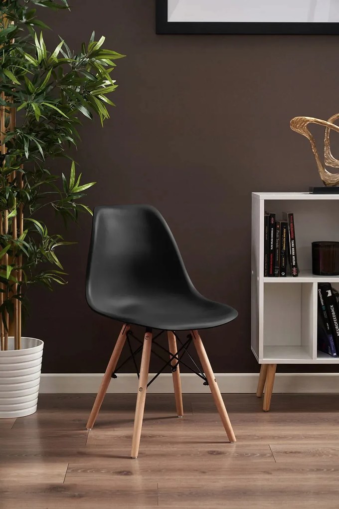 Dekorstudio Dizajnová jedálenská stolička v škandinávskom štýle - čierna