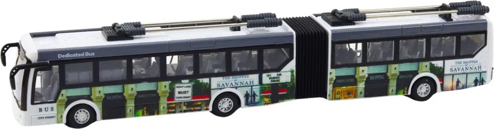 LEAN Toys Mestský trolejbus diaľkovo ovládané RC svetlá verejná doprava