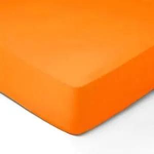 Posteľná plachta Jersey 180x200 cm - 037 - Oranžová