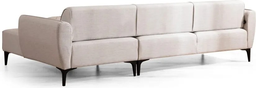 Biela rohová pohovka Belissimo, pravý roh – Balcab Home