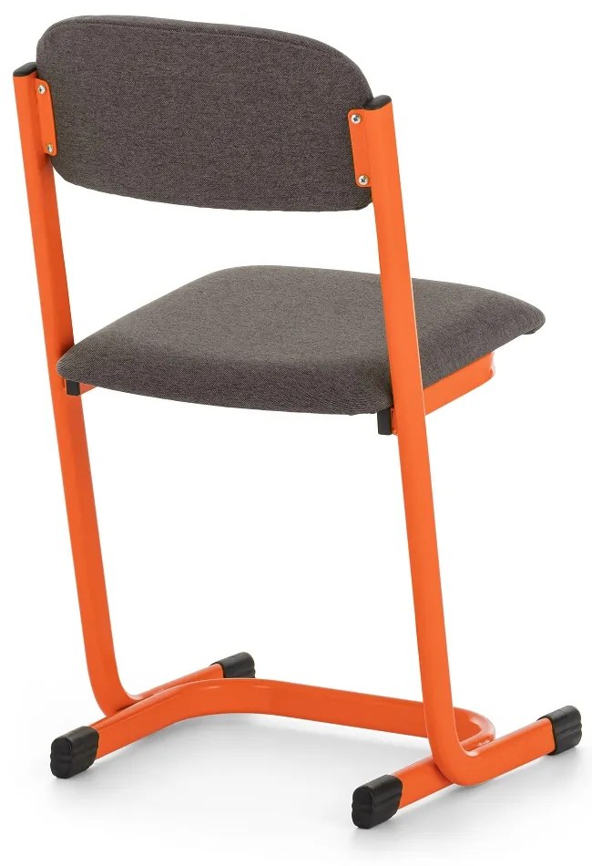 Učiteľská stolička čalúnená, oranžová