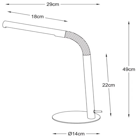 Lucide 36612/03/31 - LED Stolná lampa GILLY LED/5W/230V biela