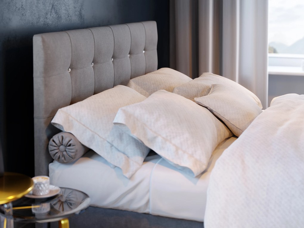 Manželská posteľ Boxspring 180 cm Karen Comfort (tmavohnedá) (s matracom a úložným priestorom). Akcia -21%. Vlastná spoľahlivá doprava až k Vám domov. 1056016