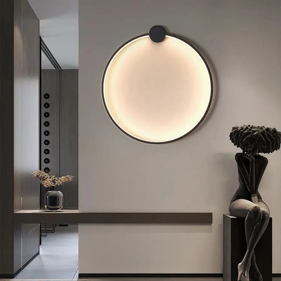 Toolight Toolight, LED nástenné svietidlo 50cm, 4000K, 23W, APP1389-CW BLACK, čierna matná, OSW-00915