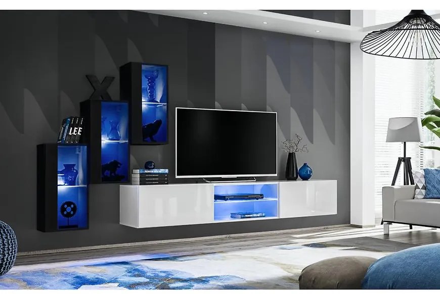 Obývacia Stena Switch Xxii Čierna/Biely