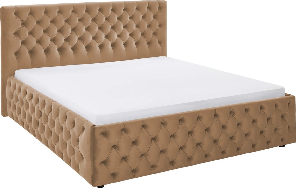 XXXLutz ČALÚNENÁ POSTEĽ, 180/200 cm, svetlohnedá home24 - Online Only spálne - 001489001009