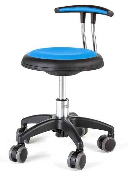 Mobilná pracovná stolička STAR, V 300-380 mm, modrá
