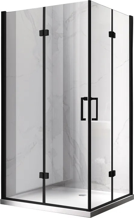 BPS-koupelny Obdĺžnikový sprchovací kút ZES KZ12B-BL 100x80 čierna/transparent - bez vaničky
