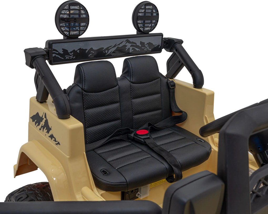 Ramiz Toyota FJ Cruiser pre deti béžová + diaľkové ovládanie + pohon 4x4 + LED audio + EVA + pomalý štart