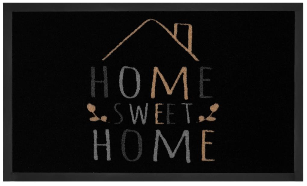 Hanse Home Collection koberce Protišmyková rohožka Home sweet home 103797 Black Creme - 40x60 cm
