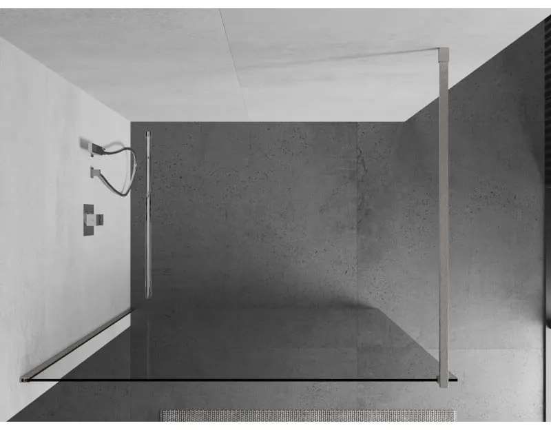 Mexen Kioto, sprchová zásteny typ Walk-In 80 x 200 cm, 8mm číre sklo, oceľová, 800-080-101-97-00