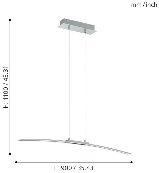 Eglo 95147 - LED luster LASANA LED/30W/230V