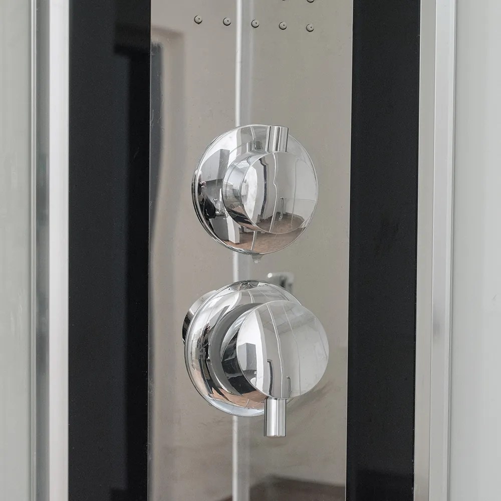 Sprchový box LUCIDUS ROUND 90 x 90 cm Brillant Sklo TRANSPARENT