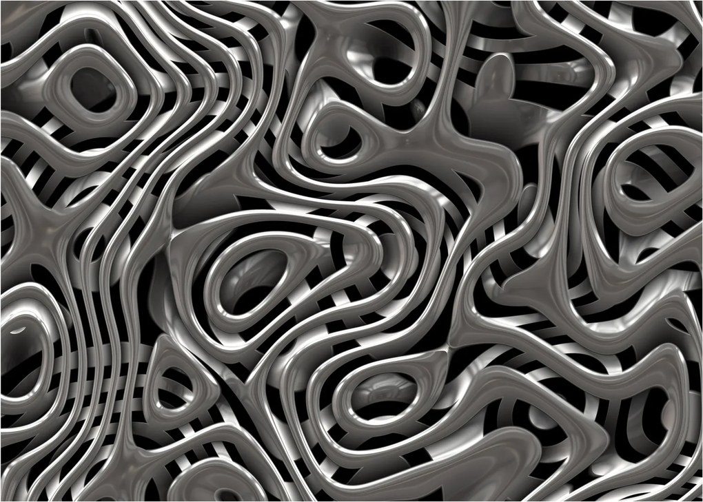 Obraz - Metalická abystrakcia (70x50 cm)