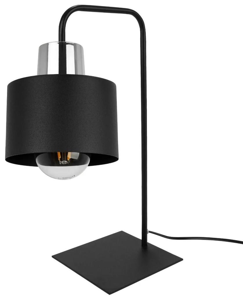 Stolná lampa Panta, 1x čierne kovové tienidlo, ch
