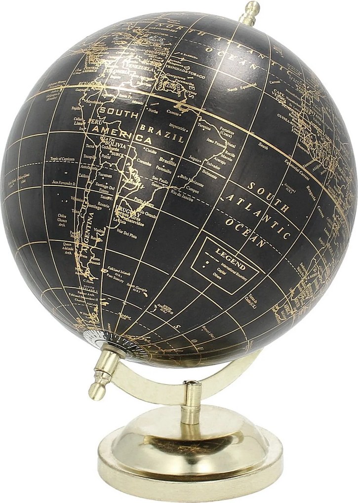 Dekorácia Globe Black 28 cm