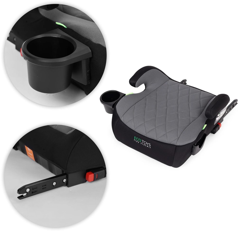 ECOTOYS Podsedák ISOFIX i-Size pre deti 125-150 cm s držiakom