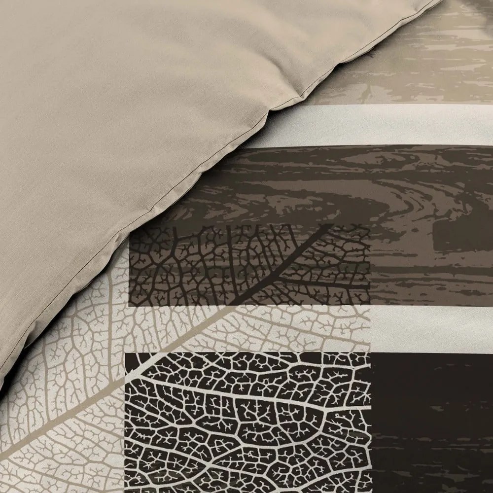 Hnedé bavlnené obliečky na dvojlôžko 200x200 cm So Natural – douceur d'intérieur