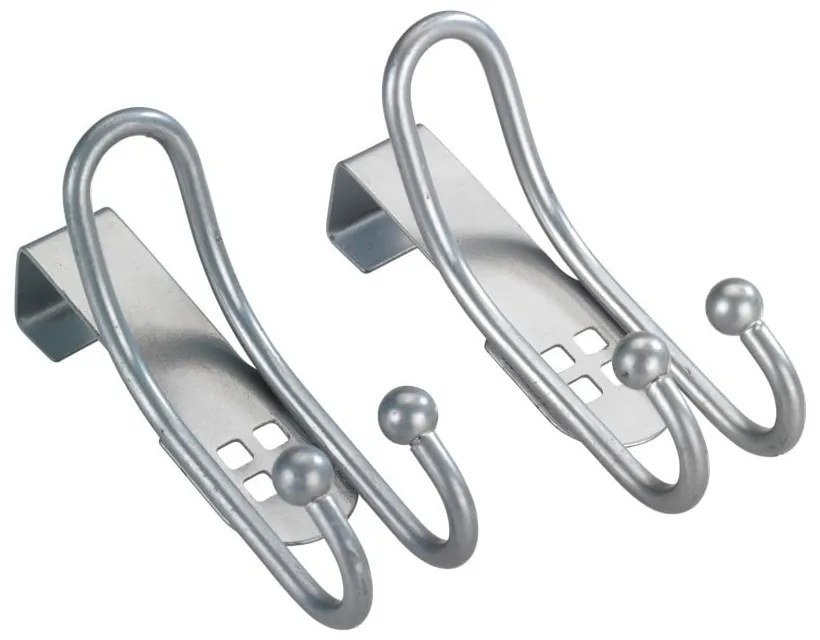 Súprava 2 závesných háčikov na dvere v striebornej farbe Wenko Door Hook