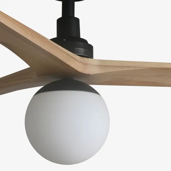 FARO 34283-11L - Stropný ventilátor KLIM M 1xE27/15W/230V borovica/čierna + DO