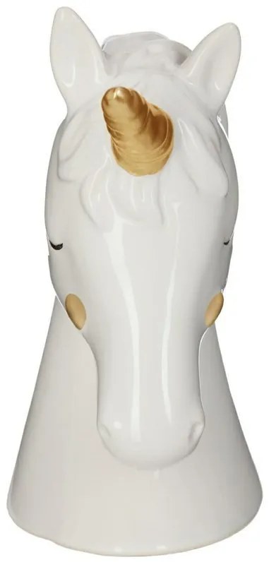 Pokladnička GOLDEN UNICORN 15,5 cm, biela