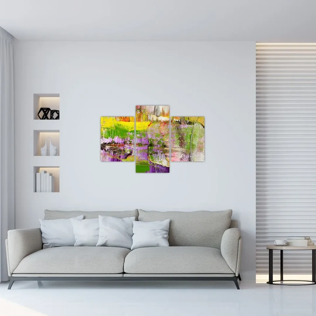 Obraz abstrakcie - maľba (90x60 cm)